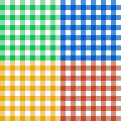 multicolored plaid fabric pattern vector collection in different colors