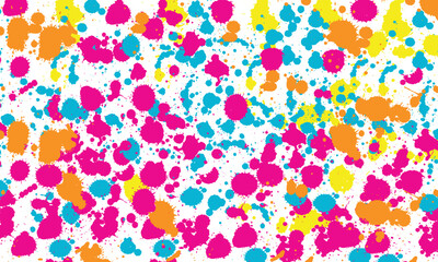 Large collection of colorful detailed ink splats