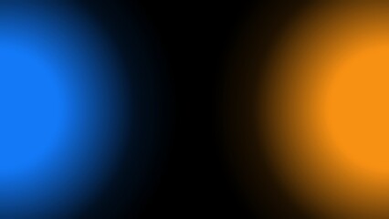 Double light lighting effect blue and orange on dark background. Cool dual tone backdrop