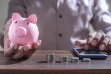 Save money and account banking for finance concept