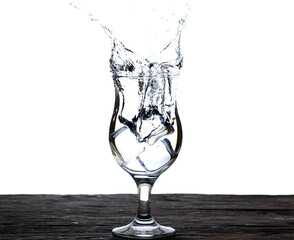 The image of pouring drinking water, into a glass,