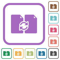 Swap documents solid simple icons