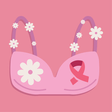 breast cancer pink bra
