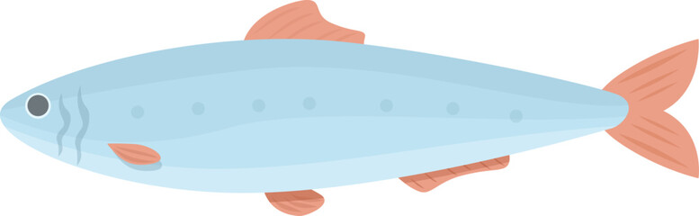 Pacific sardine icon cartoon vector. Fish seafood. Sea animal