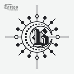 Alphabet B Tattoo Logo