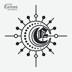 Alphabet E Tattoo Logo