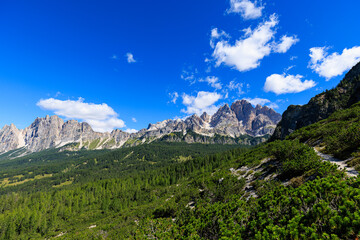 Fototapeta na wymiar Dolomites view from mount Faloria - Italy