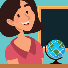 female teacher in school
