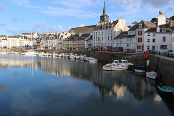 Obraz premium old harbour in the town