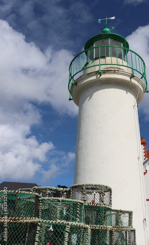 Poster lighthouse on the coast in Sauzon 