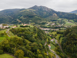 Scene of the summer landscape in Basque country, northern Spain.