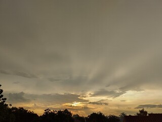 sunset in the mountains