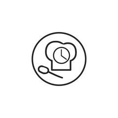 Chef hat icon isolated on white background