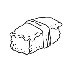 sushi In hand drawn illustration, For food business isolated background