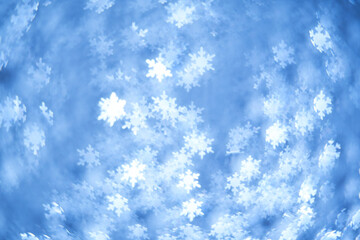 Fototapeta na wymiar blue winter snowflake christmas background