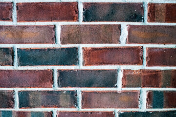 Brick wall pattern brown red black 