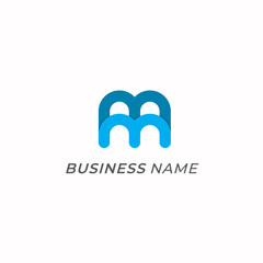 design logo combine double letter M
