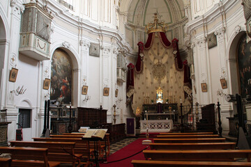 baroque church (st joseph) in ragusa in sicily (italy)  - obrazy, fototapety, plakaty