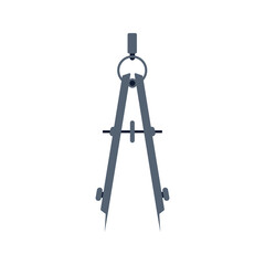 Simple dividers illustration. School supply flat design. Office element - stationery and art school supply. Back to school. Compass icon - tool for painting, drawing and sketching.