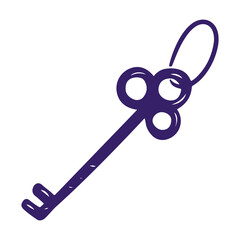 Vector sketch element magic antique key