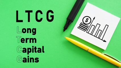 Long term capital gains LTCG is shown using the text