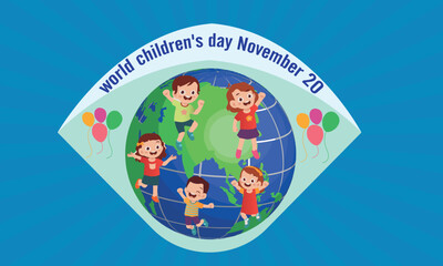World Children Day vector Illustration