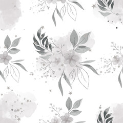 Beautiful floral background with white and black flowers