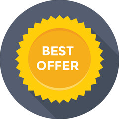 Naklejka premium Best Offer Vector Icon 