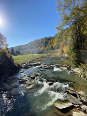 mountain river in autumn