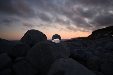 lensball at the beach