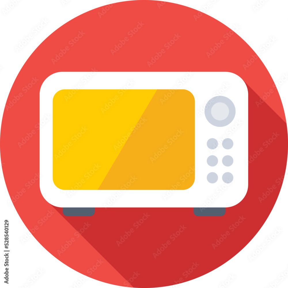 Sticker Oven Vector Icon