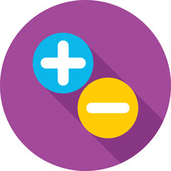 Fototapeta premium Minus Plus Vector Icon 