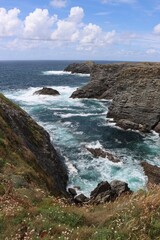 Fototapeta na wymiar cliffs of Belle Ile in France 