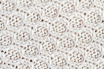 White Knitted fabric background or texture