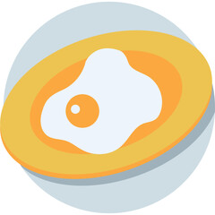 Fried Egg Vector Icon 