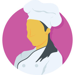 Woman Chef Vector Icon 
