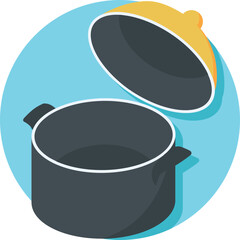 Cooking Pot Vector Icon 