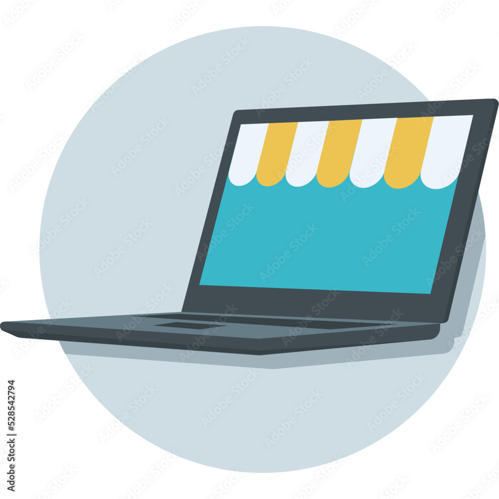 Wall mural laptop vector icon