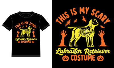  This is My Scary Labrador Retriever Costume Funny Halloween T-Shirt