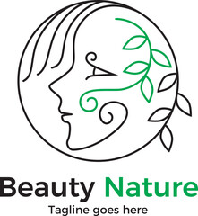Beauty Nature Face Head Logo