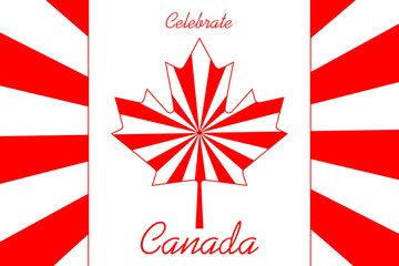 Creative Flag of Canada. Background for the national holidays of Canada.