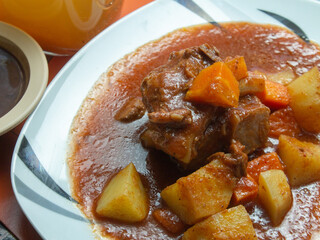 stew with potatoes and carrots