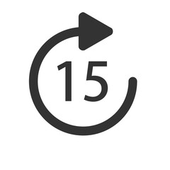 Fast forward 15 media player button