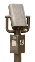 Coin Operated Binocular viewer on a white
