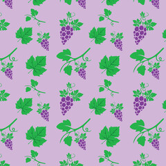 seamless pattern with grapes