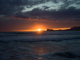 Obraz premium sunset over the ocean