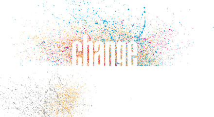 Change word graphic splatter background
