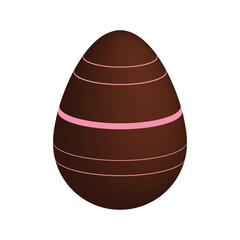 Chocolate Easter eggs. Vector illustration.