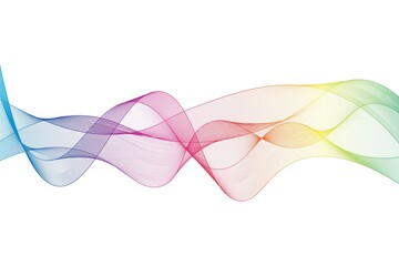 Fototapeta premium Rainbow waves on the white background. Vector illustration.