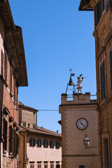 Pulcinella Tower In Famous Montepulciano - obrazy, fototapety, plakaty